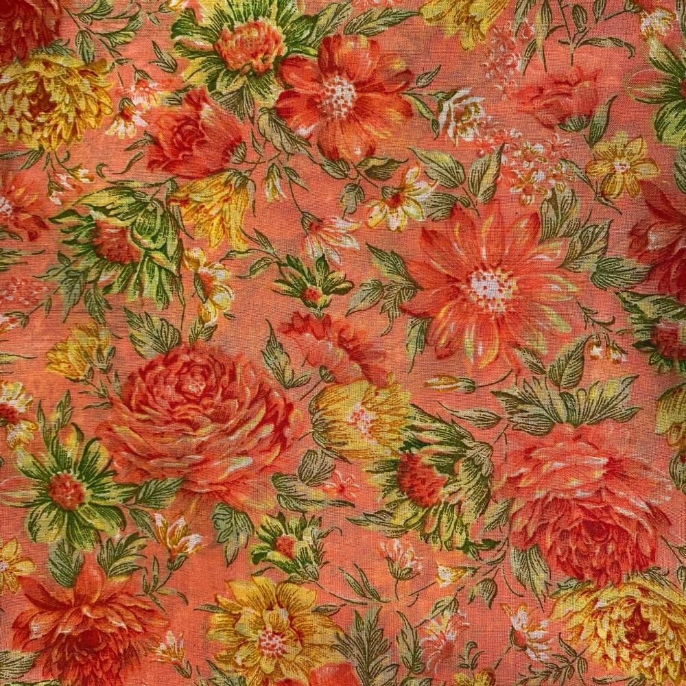 Beautiful Vintage Floral Colorful Scarf Head Wrap Neck Scarf - Picture 6 of 7